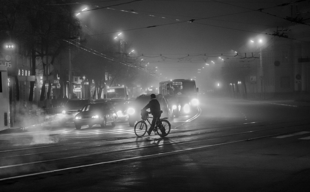 Город в тумане...