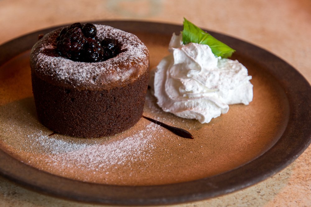 lava cake on plate