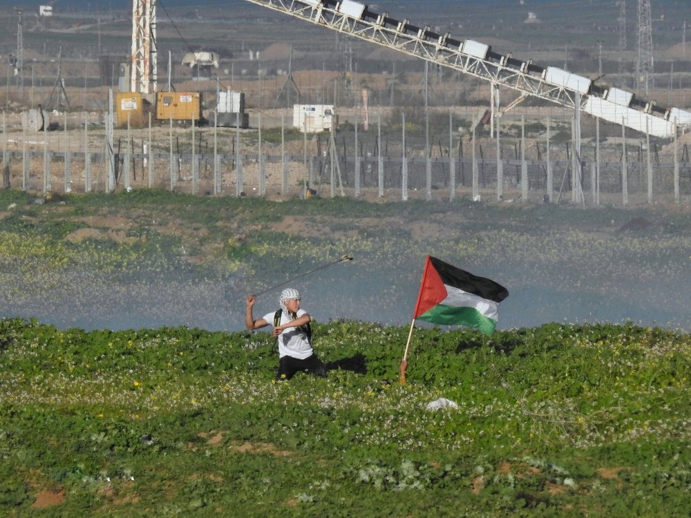 One of the confrontations with the occupation army during the events of the great return marches