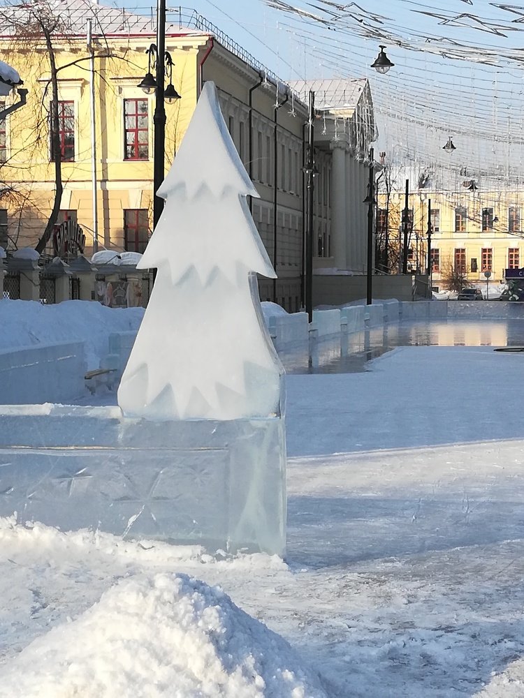 A sunny morning in a small town