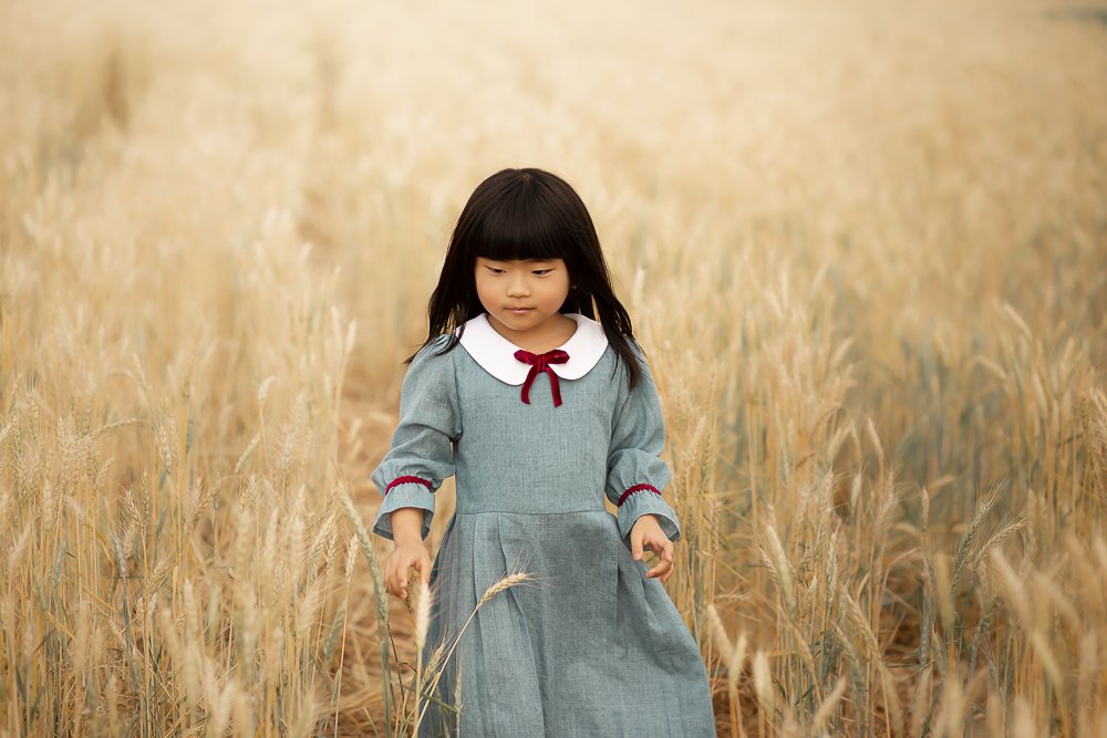 The girl in the wheat field.