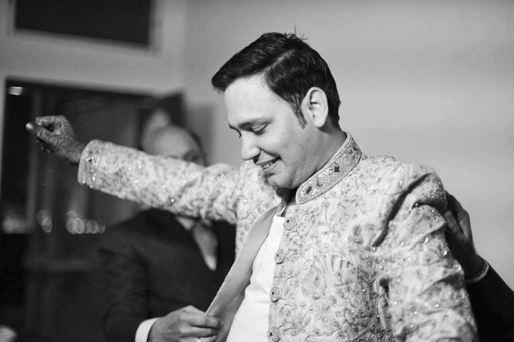 Groom Getting Ready