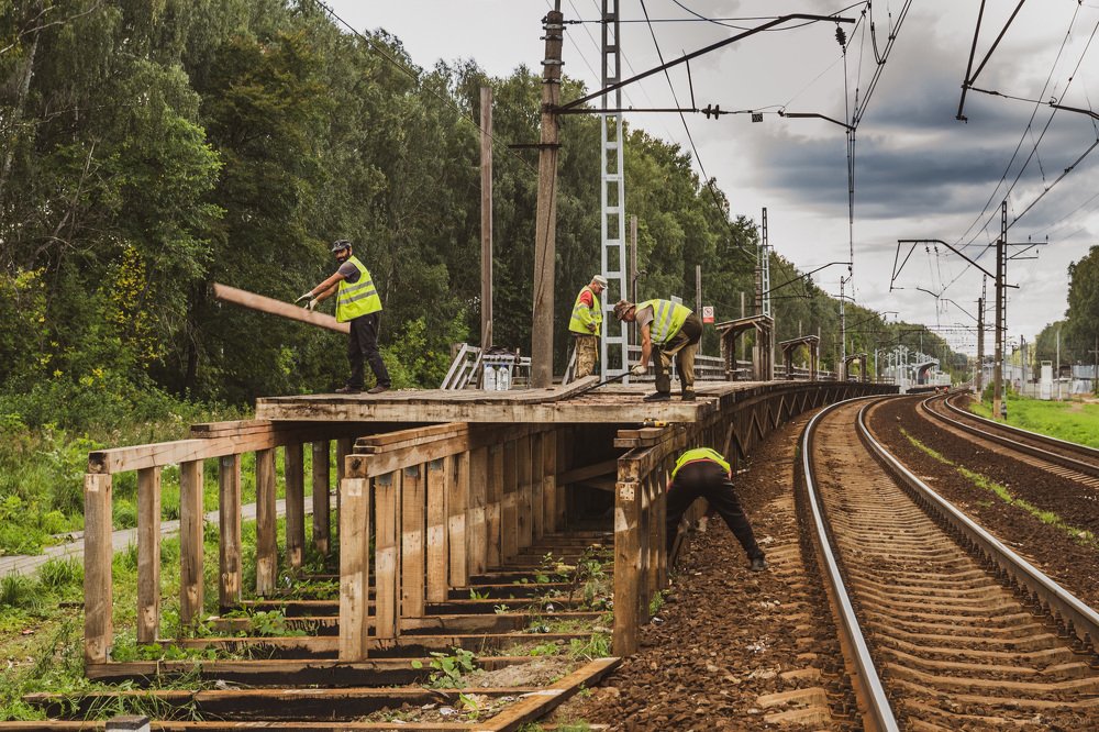 Dismantling of the railroad station