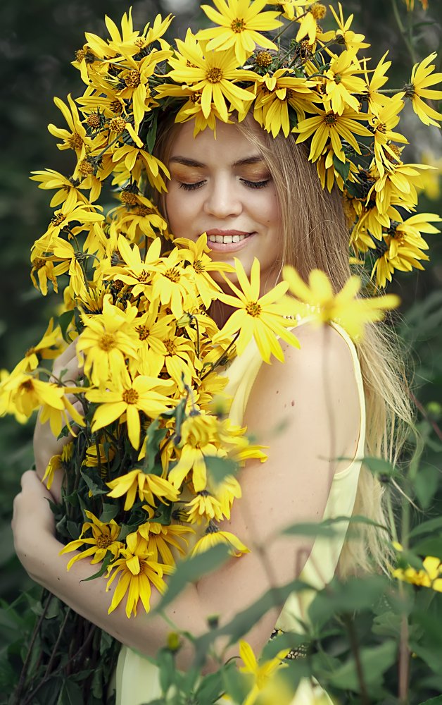 Женщины цветы