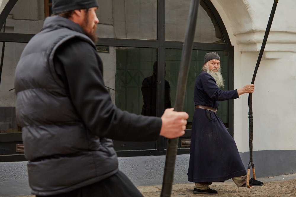 Звонари в Псково-Печорском монастыре.