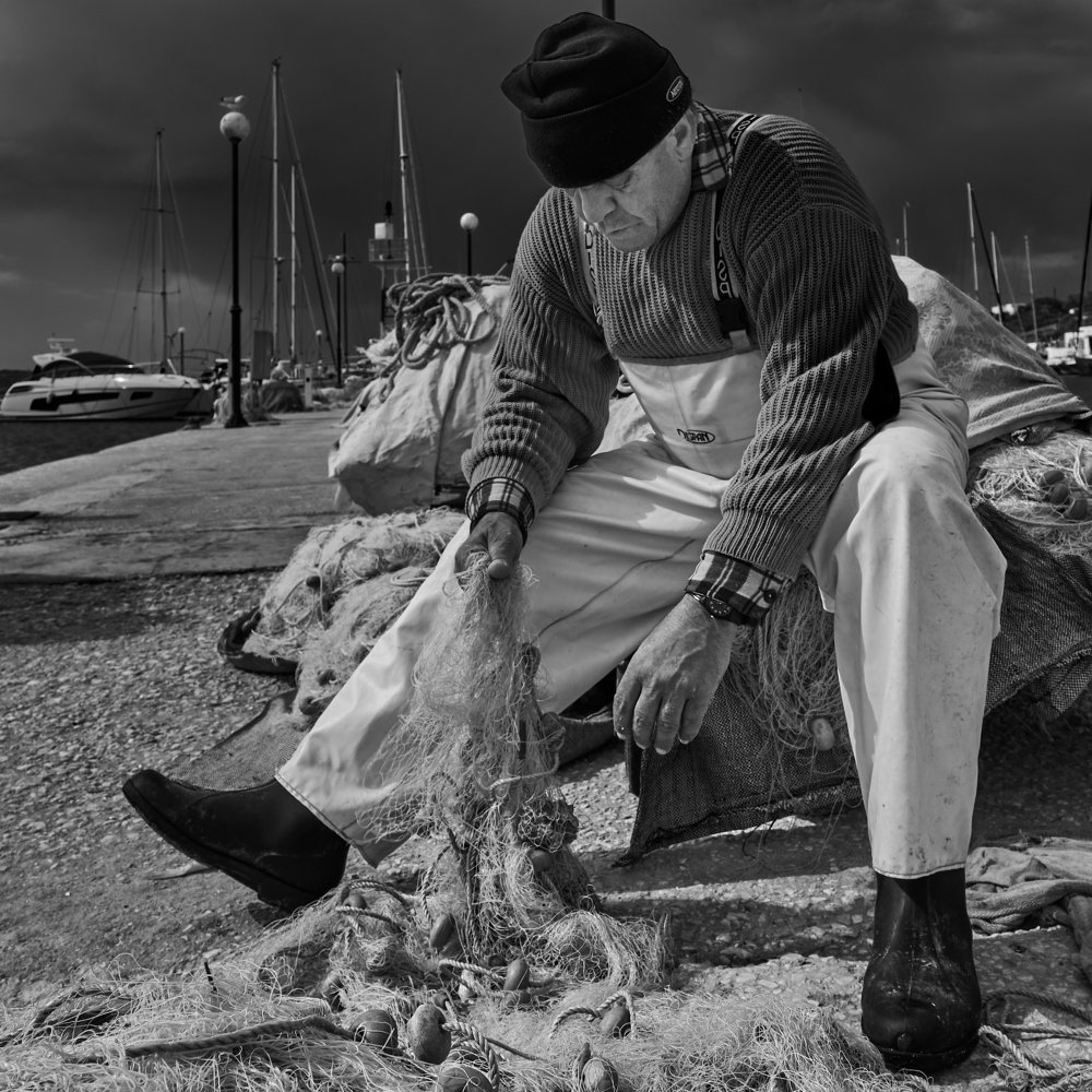 Fisherman in Syros island