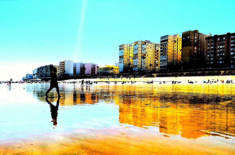 Look in the gold mirror and.......  Pay attention to walking, all right?