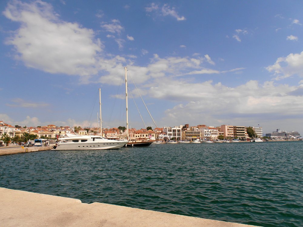 Port of Mytilene on island Lesbos ,Greece