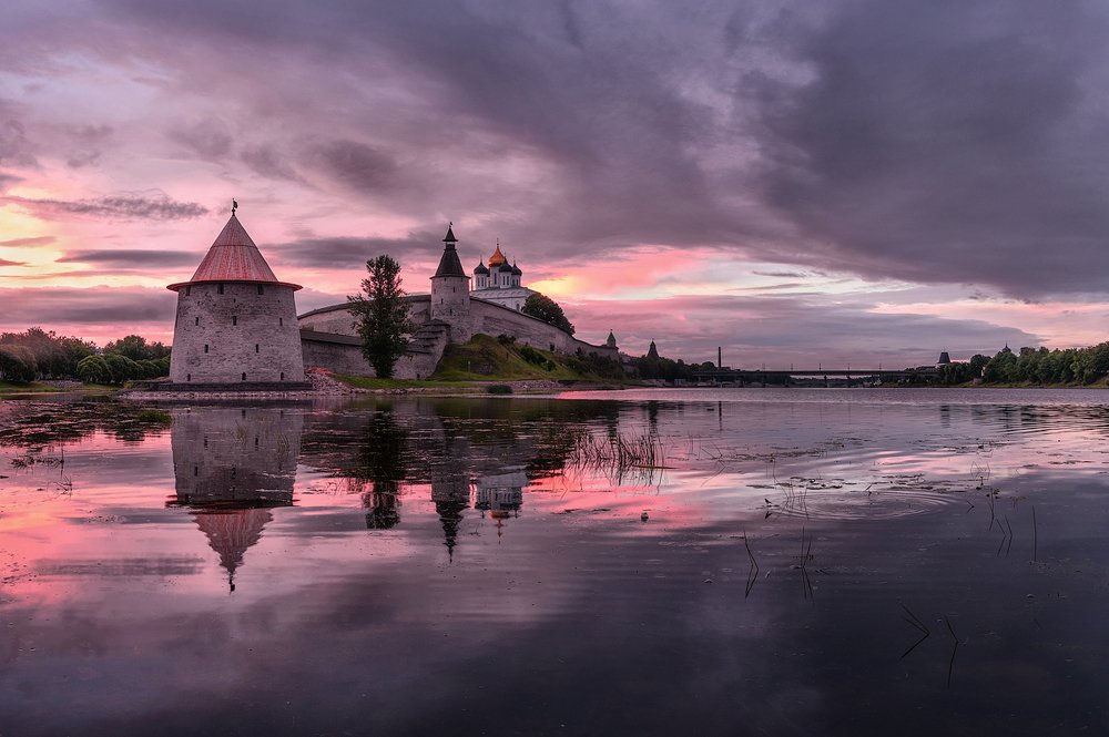 Розовый рассвет.