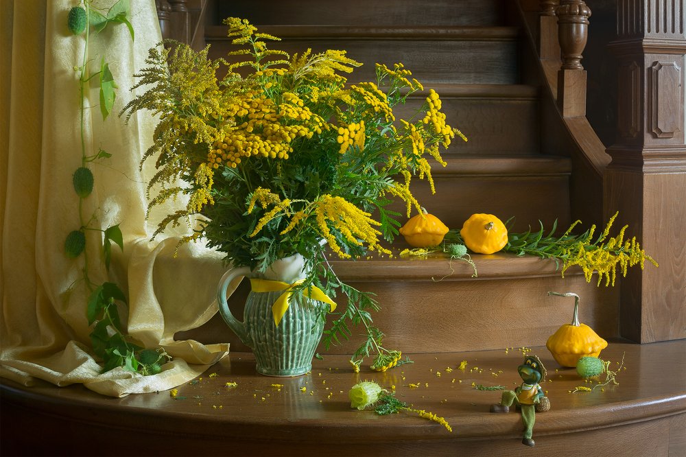 С пижмой и патиссонами...