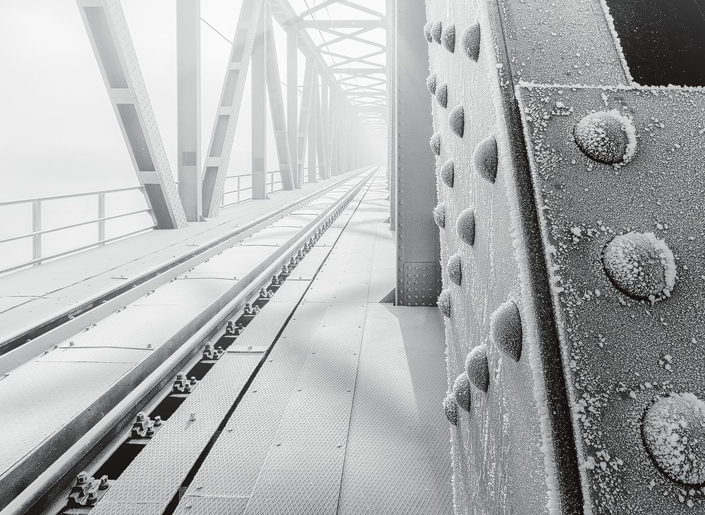 Frozen bridge.