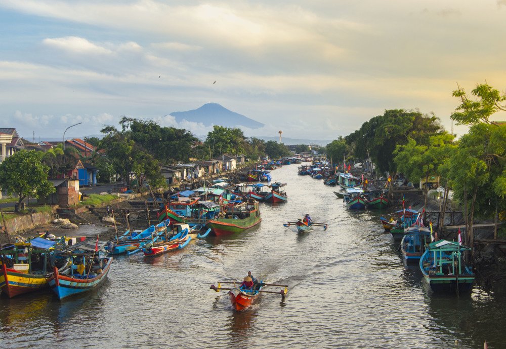 Sail morning of Fishing Village Cilacap
