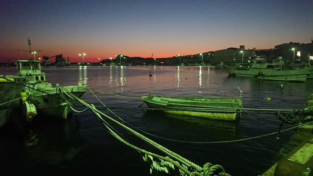 Night in port