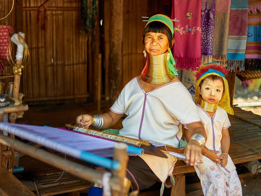 Karen tribe long neck women