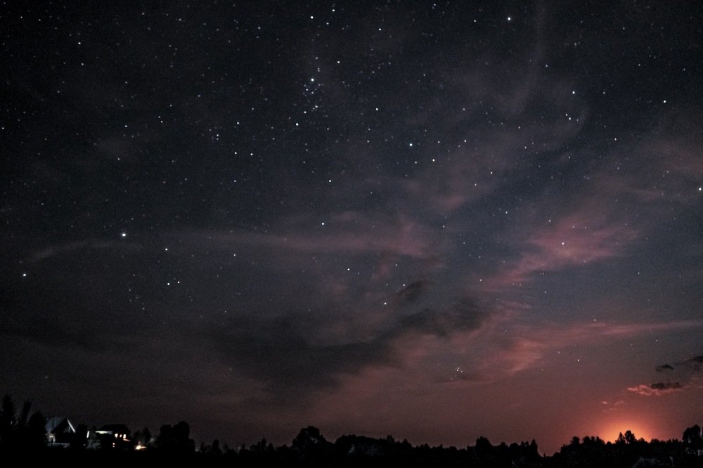 Starlight over the village