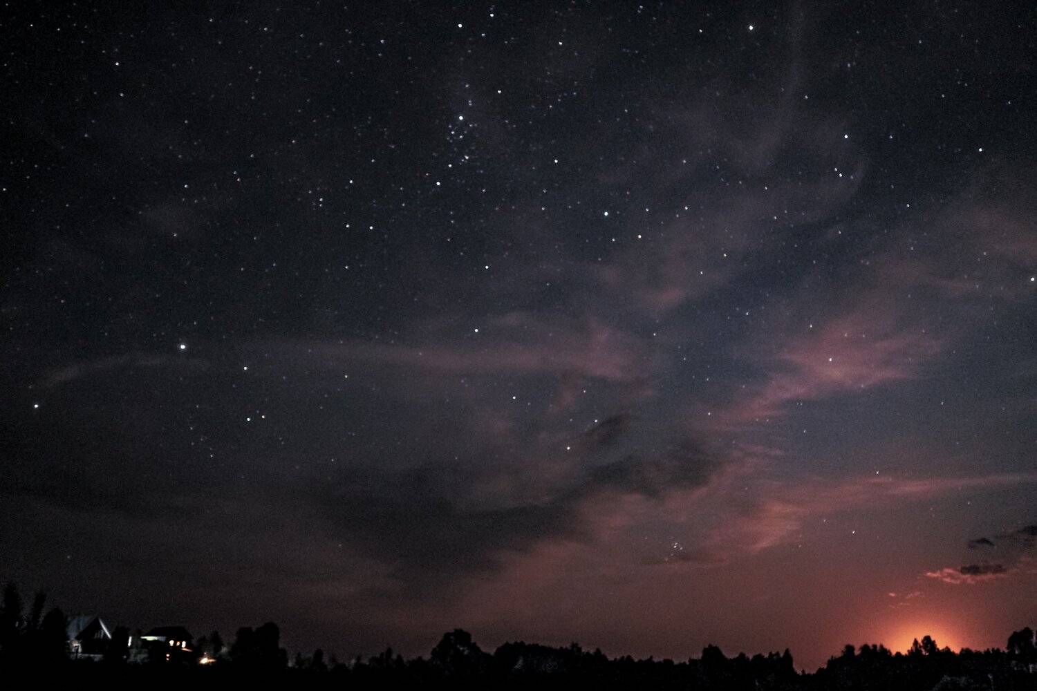 Starlight over the village