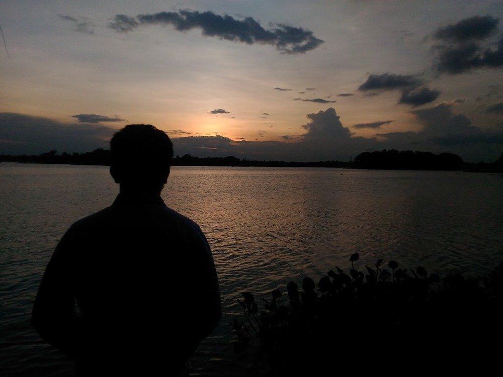 Alone with lovely evening