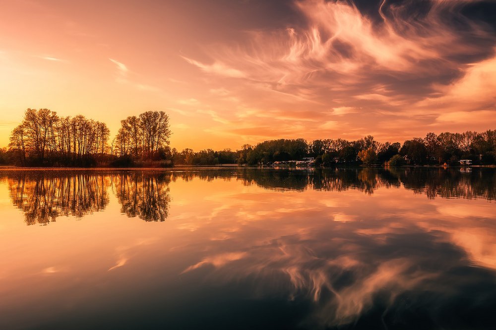 Sunset reflection