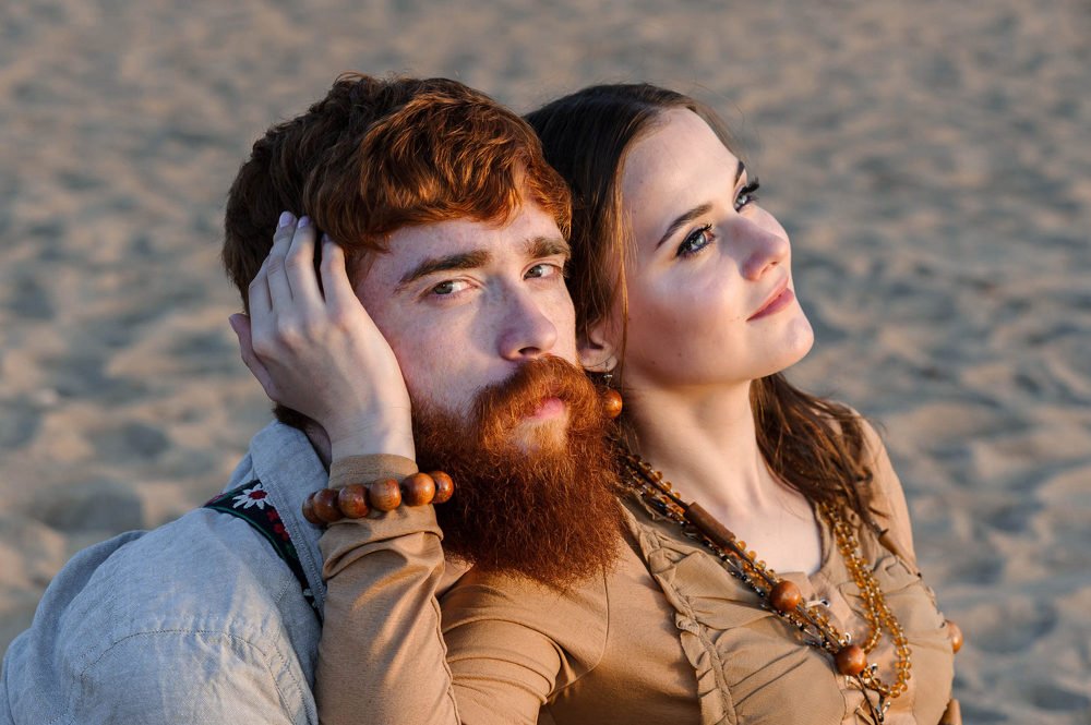 Закат на пляже