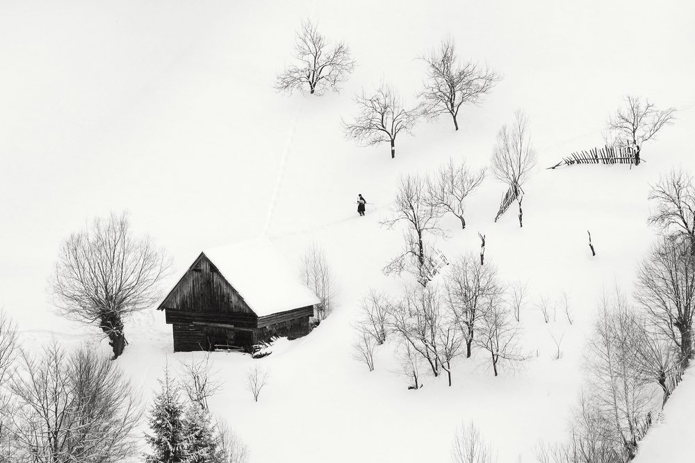 Hard winter in the Transylvanian village