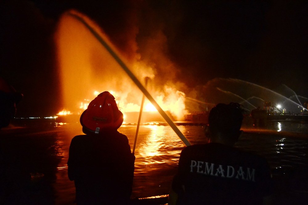 firefighting action