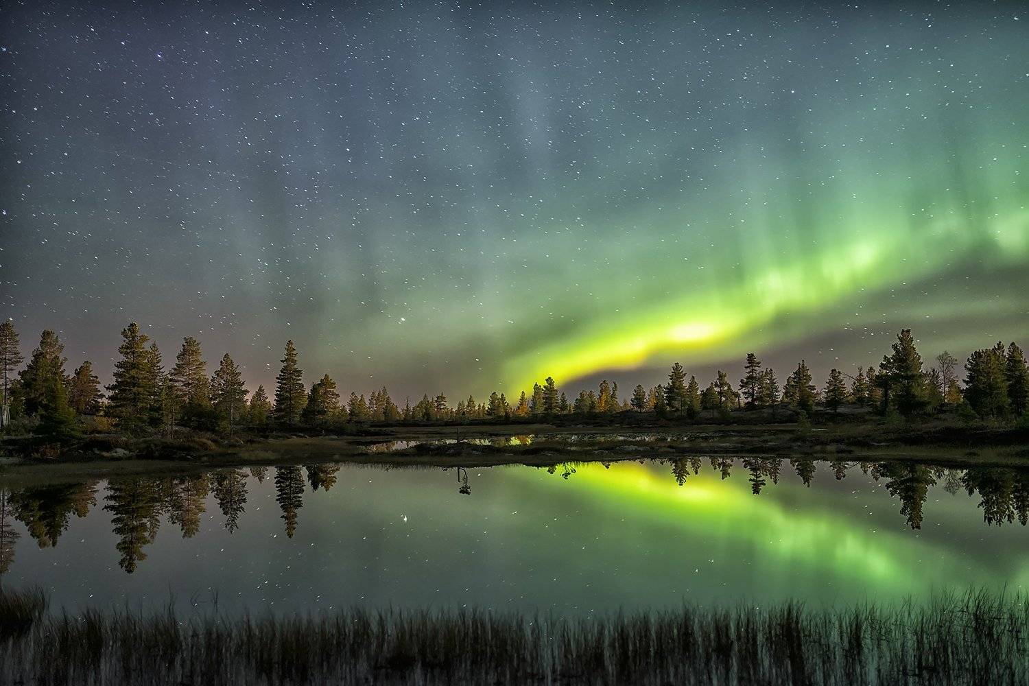 Сияние над озером