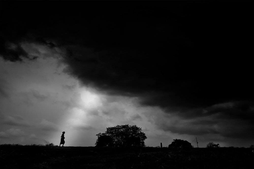 Black and white