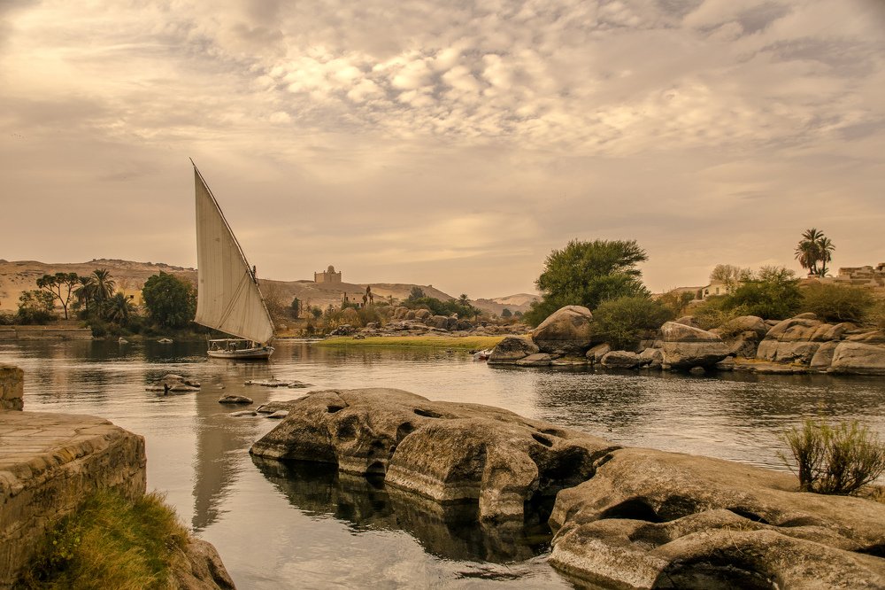 Beautiful nature of the Nile River