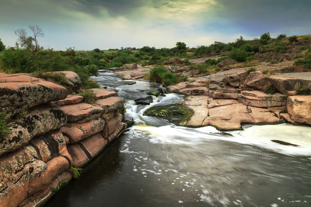 Токовский каскадный водопад.