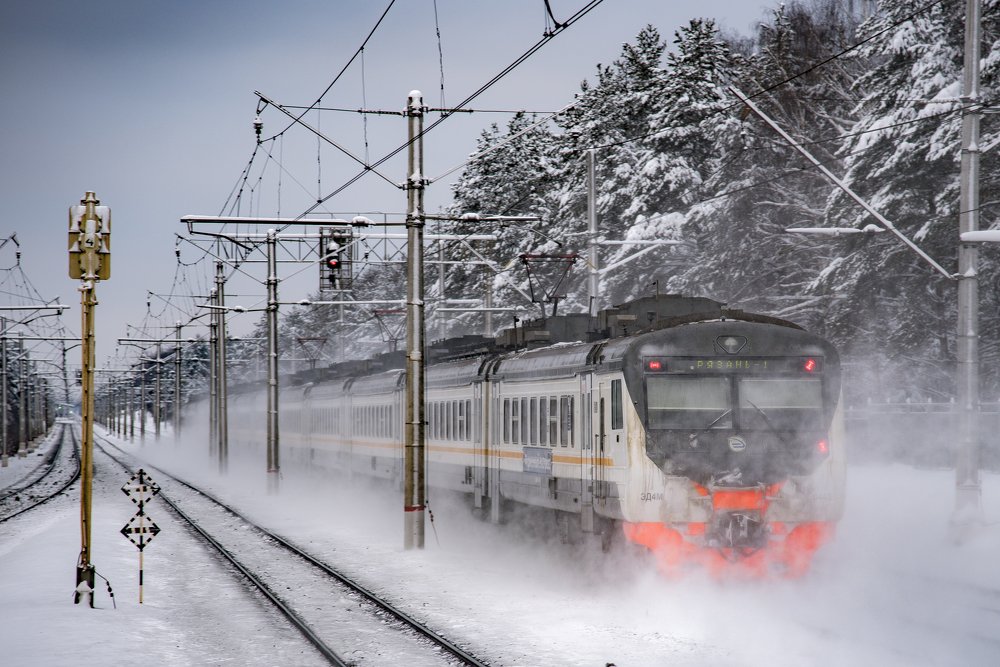 Зимняя электричка