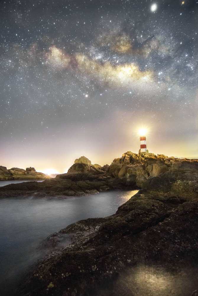 Light house and Galaxy