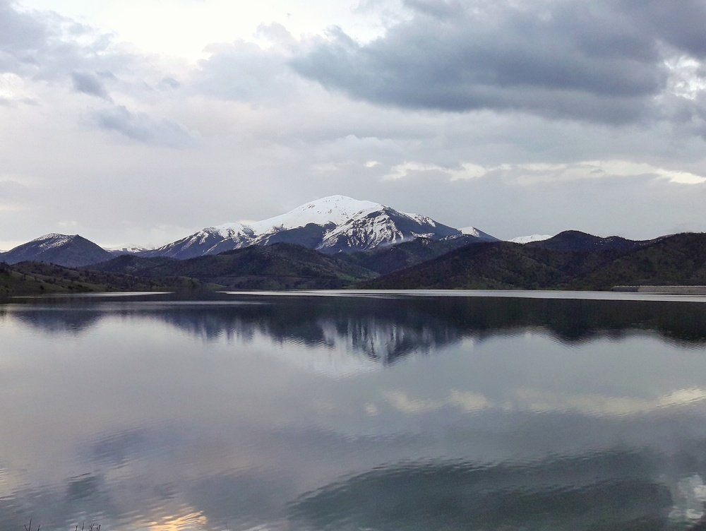 Mountain and lake