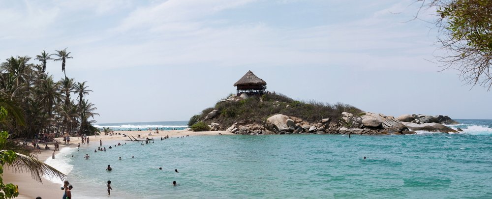 Panorámica de Cabo san Juan de guía, parque tayrona