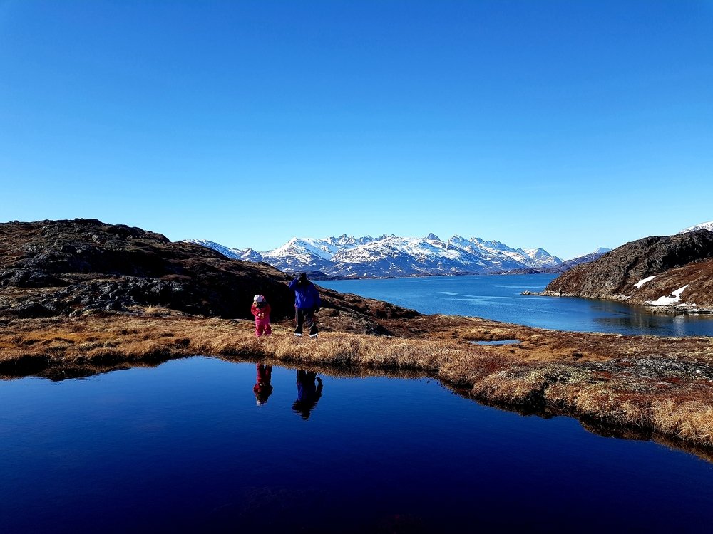 Grandfather and granddaugter
