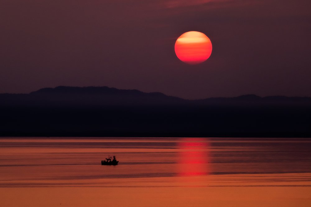 Закат на море