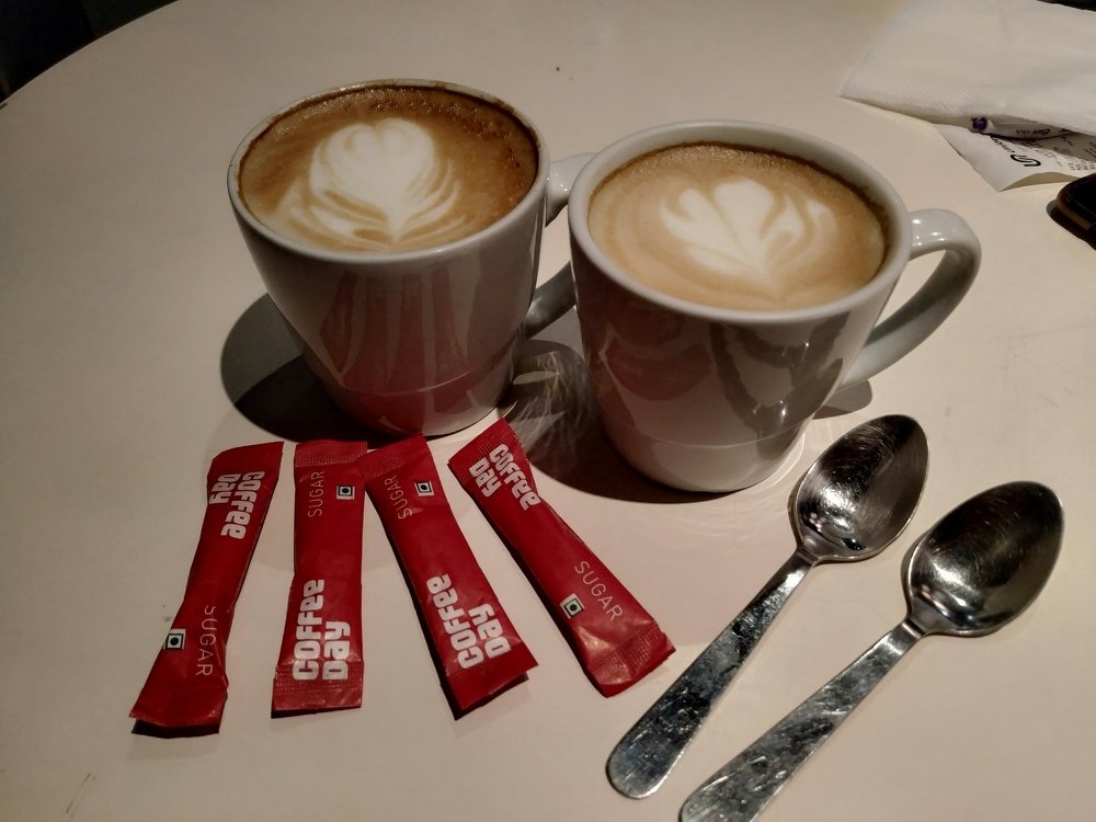 Hot Coffee With Spoon