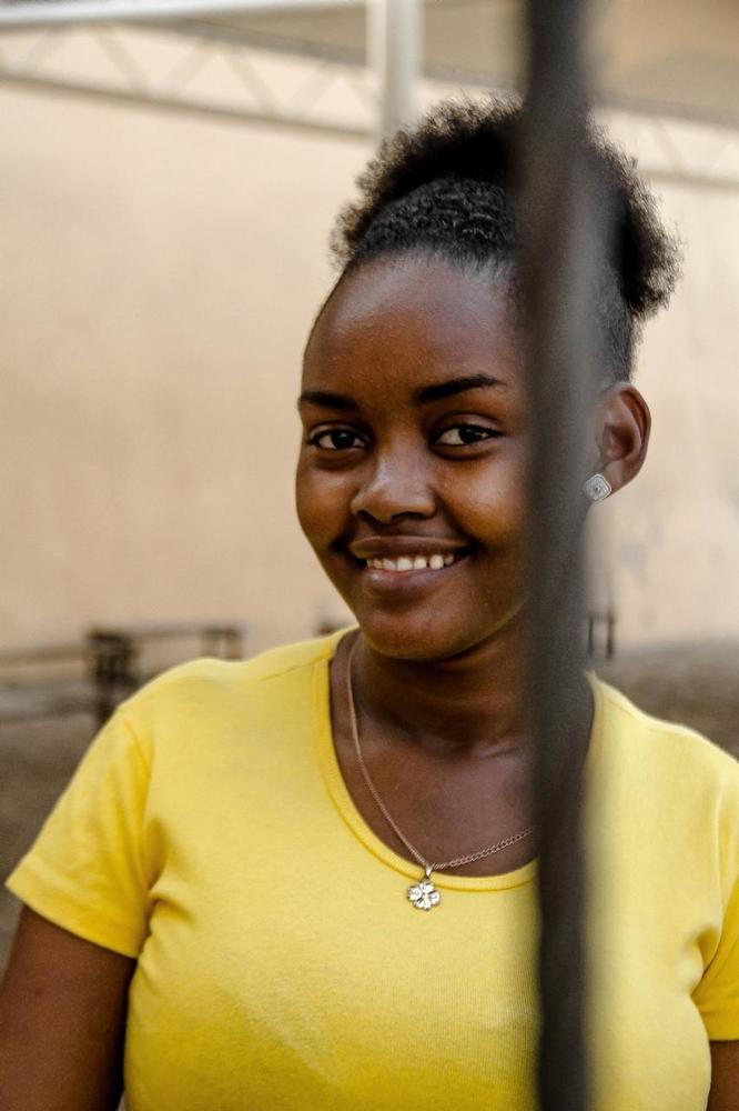 Angolan woman yellow