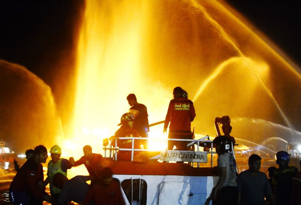 firefighting action