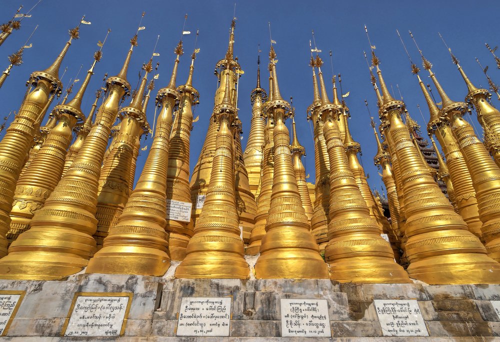 Yellow stupas