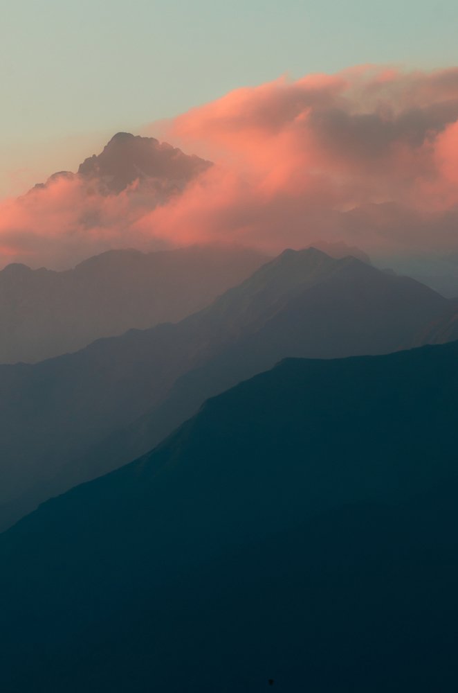 Закат в горах