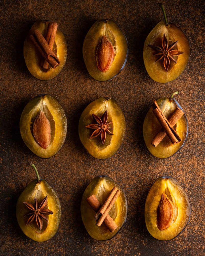 Spiced plums