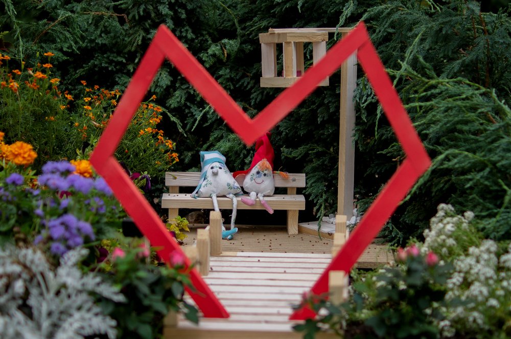 Toy on the bench.