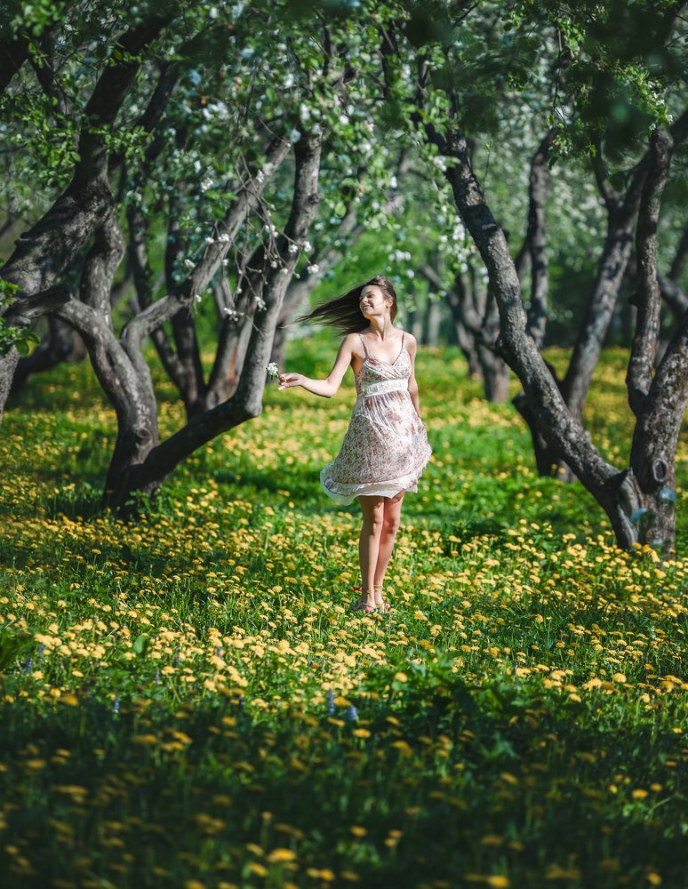 Girl with dandelion