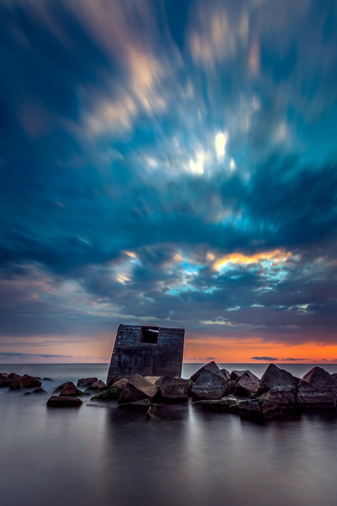 Sunrise in caspian sea