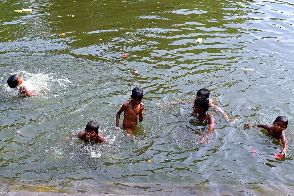 Bathing boys.