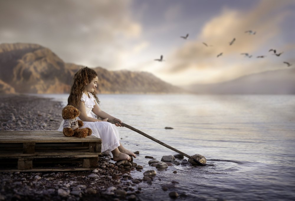 Let's go fishing little friend!!