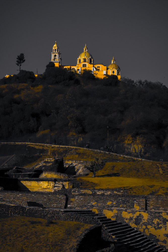 The Cathedral over the precolombian pyramid