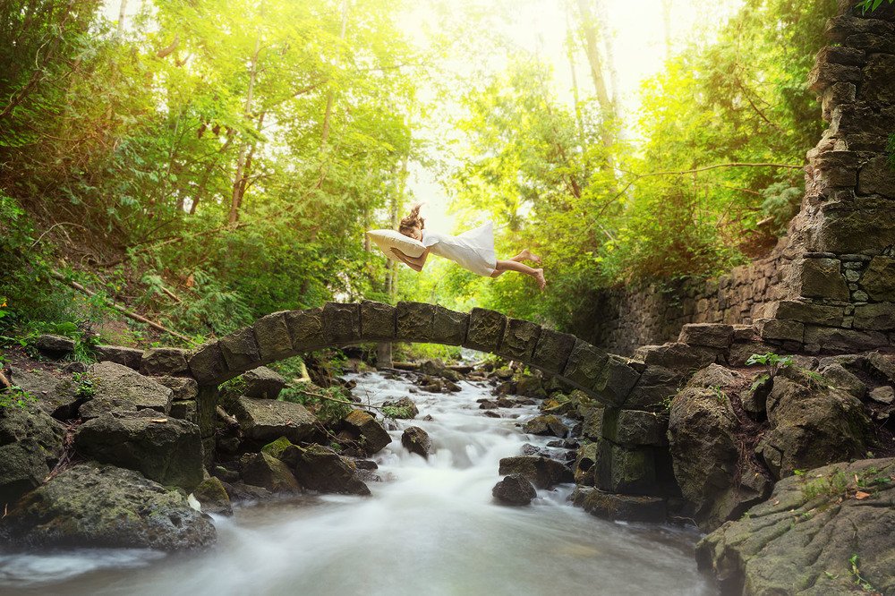 Across the river near an old mill
