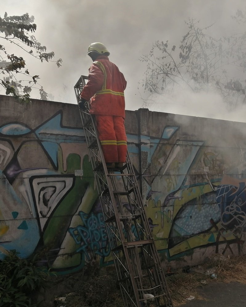 Fire Fighter on duty