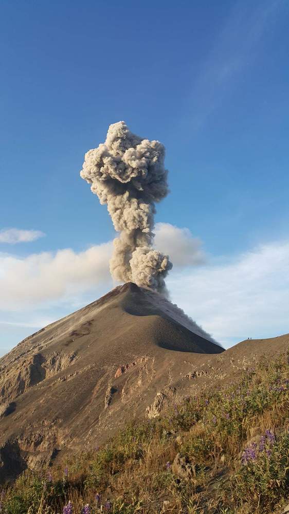 volcano Chi'gag eruption on Guatemala